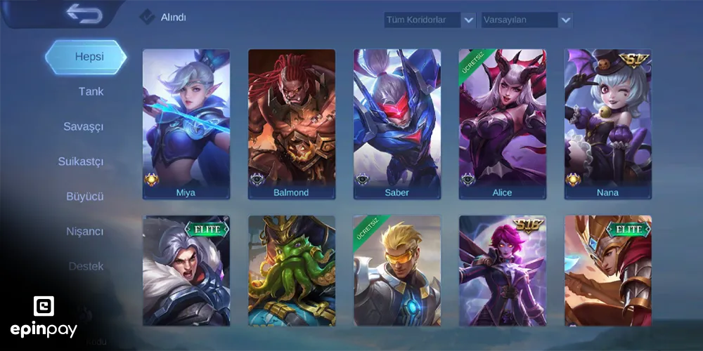 MLBB Karakterleri