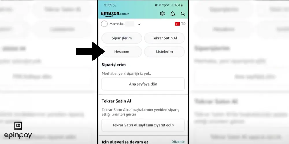 Amazon Hediye Kartı Nasıl Kullanılır adım 1