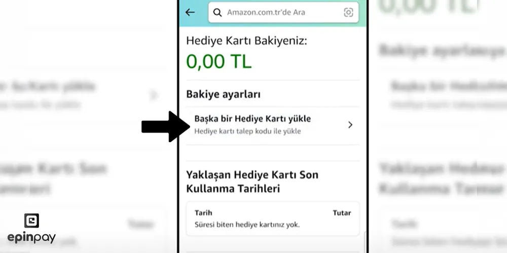 Amazon Hediye Kartı Nasıl Kullanılır adım 3 