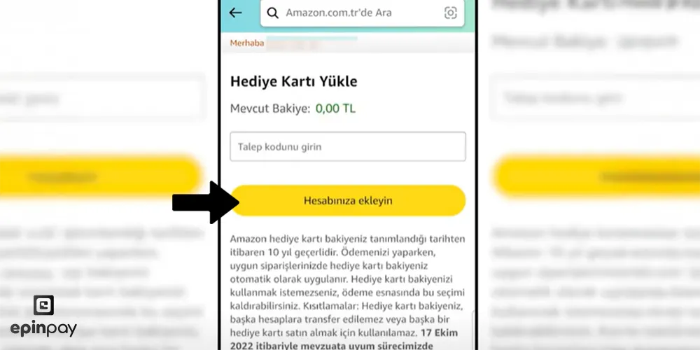 Amazon Hediye Kartı Nasıl Kullanılır adım 4