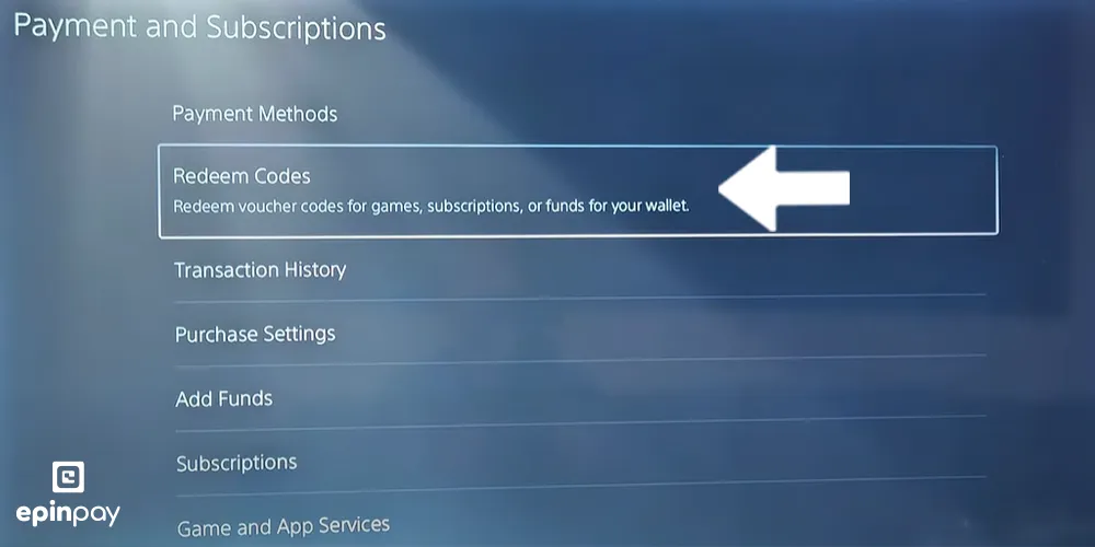 ps5 hediye kartı kod girişi adım 4