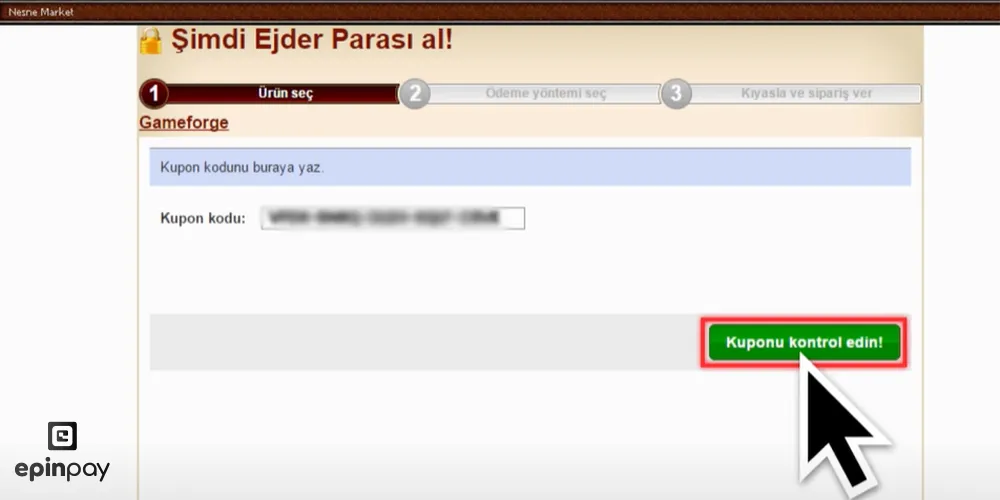 metin2 ep kod girişi adım 3