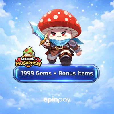 Legend of Mushroom 1999 Gems + Bonus | Instant E-PIN Epinpay